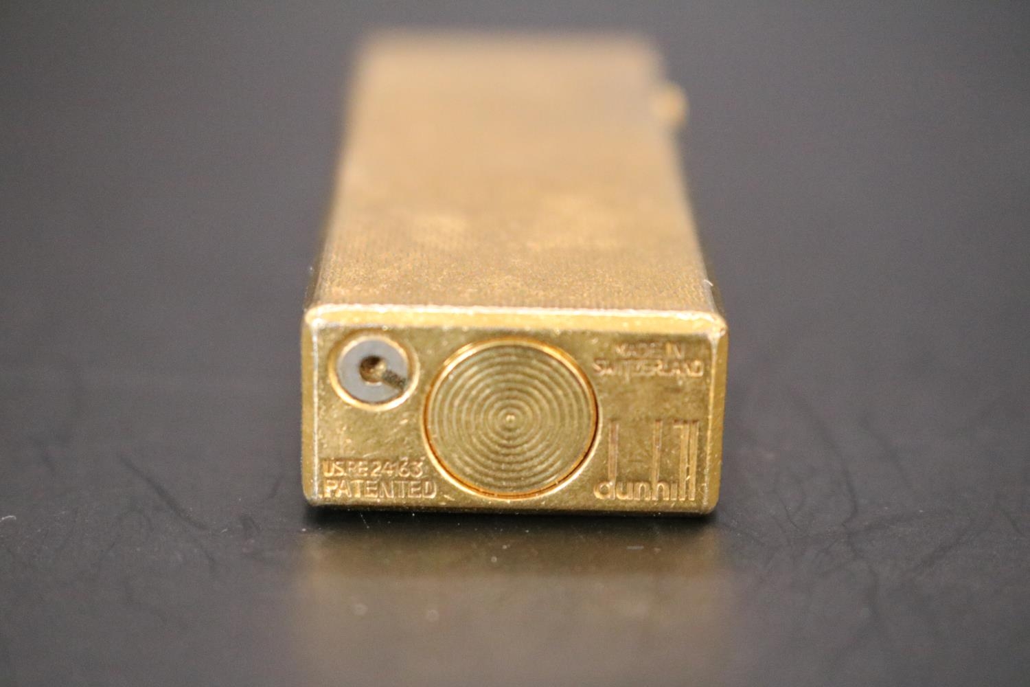 Dunhill: Gold Plated Dunhill S Type lighter 20 Microns C56589 & Another Gold Plated Dunhill - Image 4 of 5