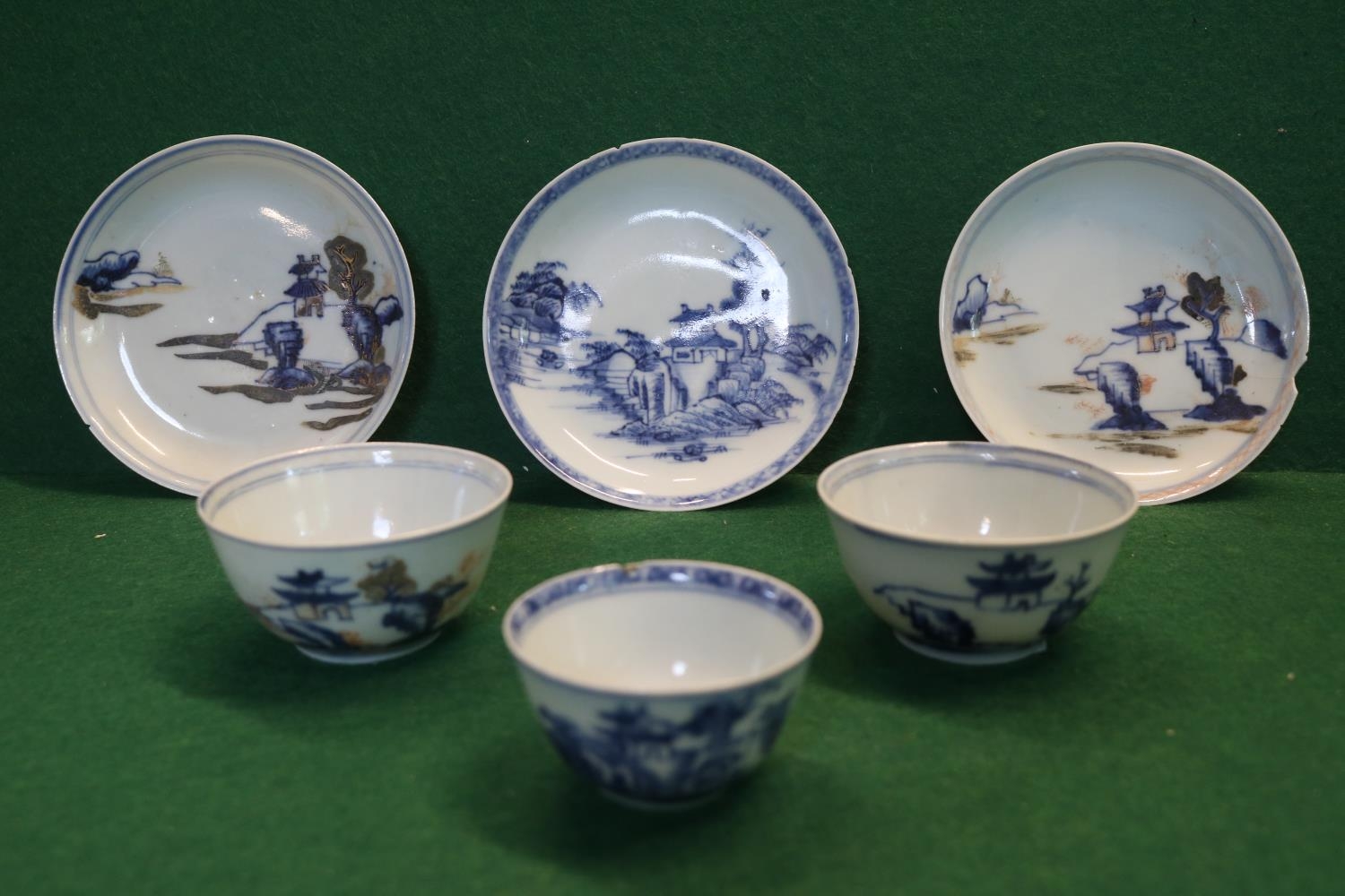 Collection of 18thC Nanking Cargo 1752 Tea bowls and Saucers recovered by Captain Michael Hatcher in - Image 2 of 10