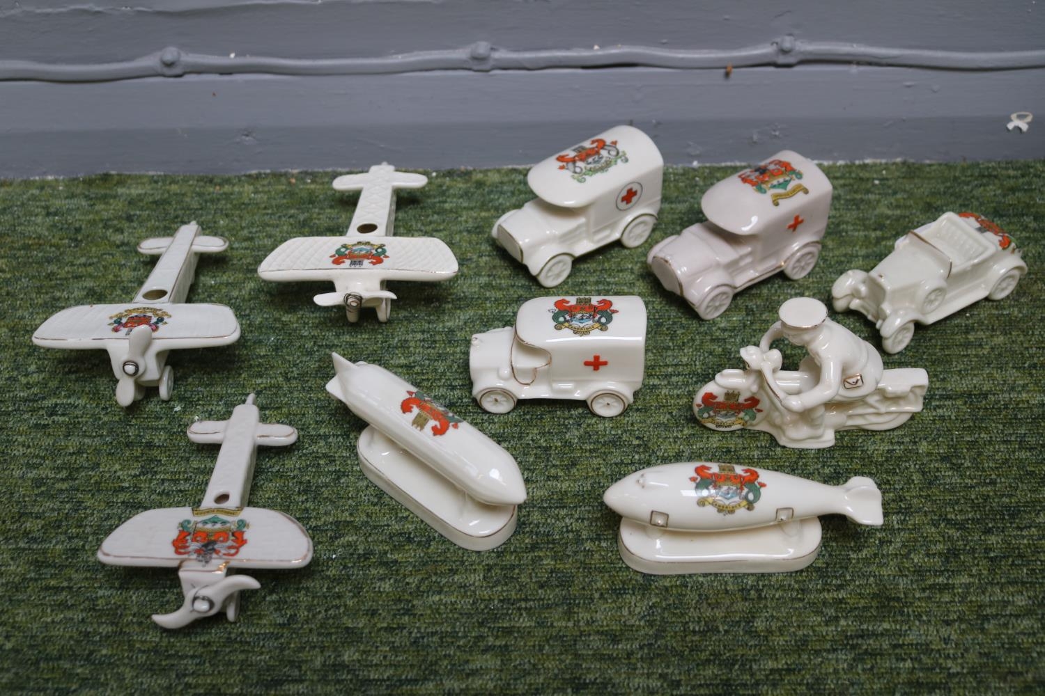 Collection of Military Cambridge Crested China to include Aeroplanes, Ambulances, Zeppelins, - Image 2 of 3