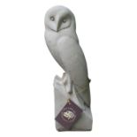 Tony Ladd (Liberty Artist) Naturalistic Creations Carved figure of a Art Deco Owl. 41cm in Height