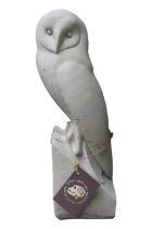 Tony Ladd (Liberty Artist) Naturalistic Creations Carved figure of a Art Deco Owl. 41cm in Height