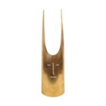 Gio Ponti (Italian, 1891-1979). Brass “Horned Mask” designed in 1979 for Lino Sabattini with