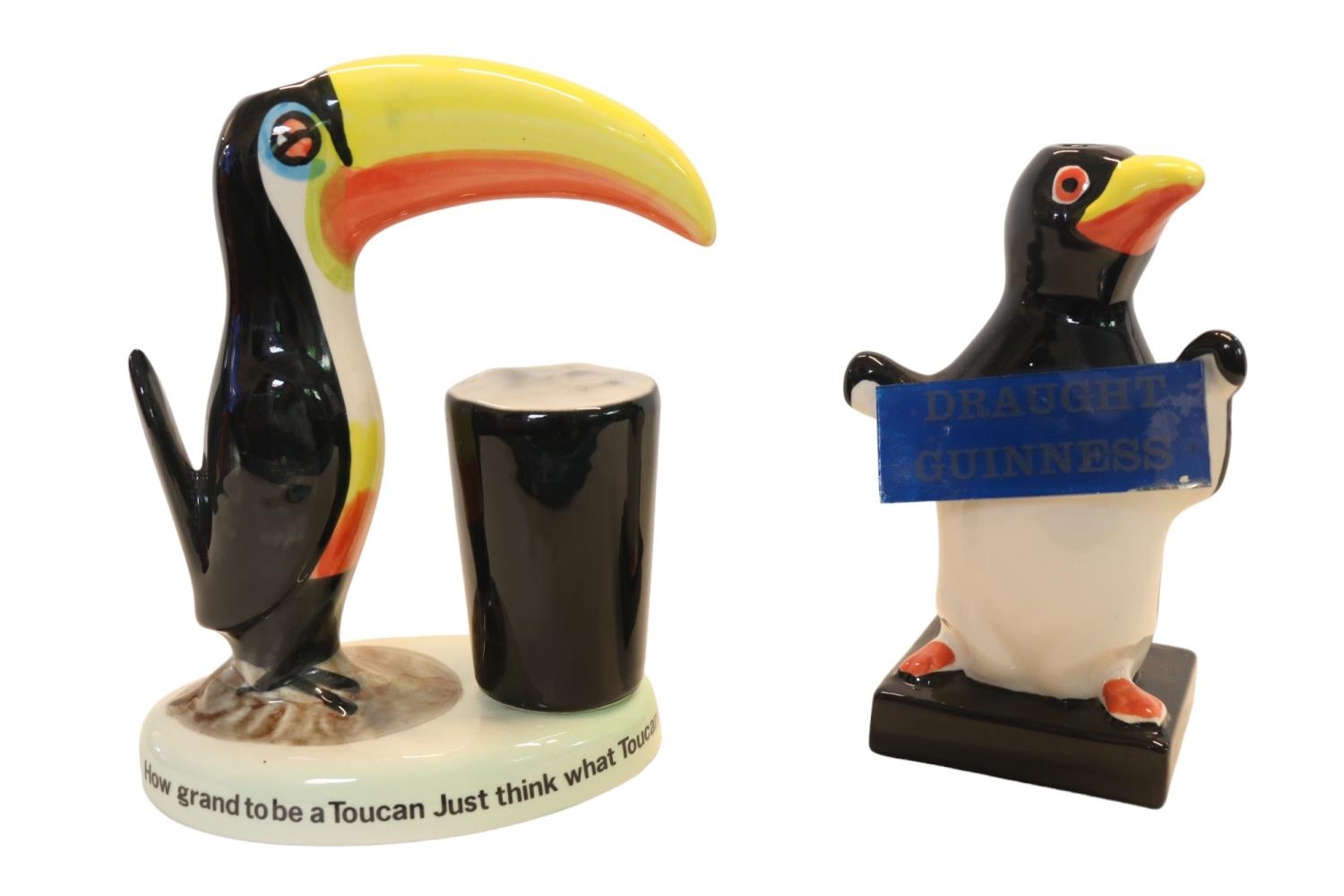 Draught Guinness Carlton Ware Lamp base and a Guinness Toucan Lamp base 18cm & 'How grand to be a