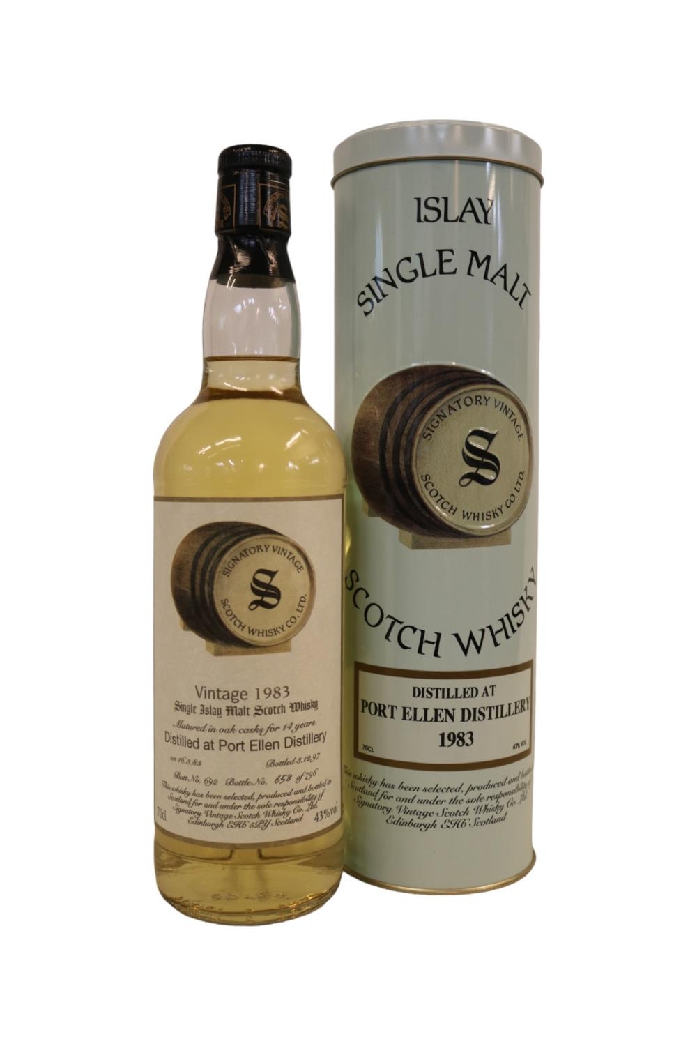 Port Ellen Distillery 1983 Vintage Single Islay Malt 14 Year Old Signatory Vintage Scotch Whisky