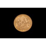 George V 1913 Gold Half Sovereign. Benedetto Pistrucci engravers mark. 3.98g total weight