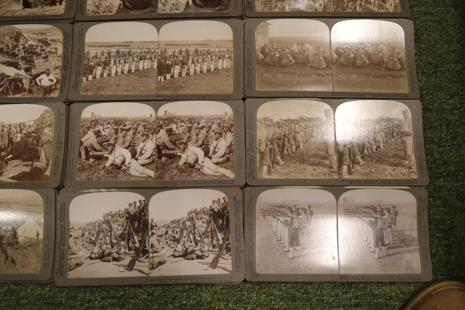 A Cased set of Underwood & Underwood 'The Japanese Russian War Through the Stereoscope'. Circa 1905, - Image 20 of 23