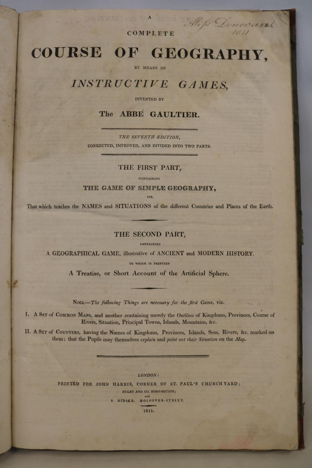 The Abbe Gaultier's Complete course of Geography by Means of Instructive Games Printed for John - Image 4 of 10