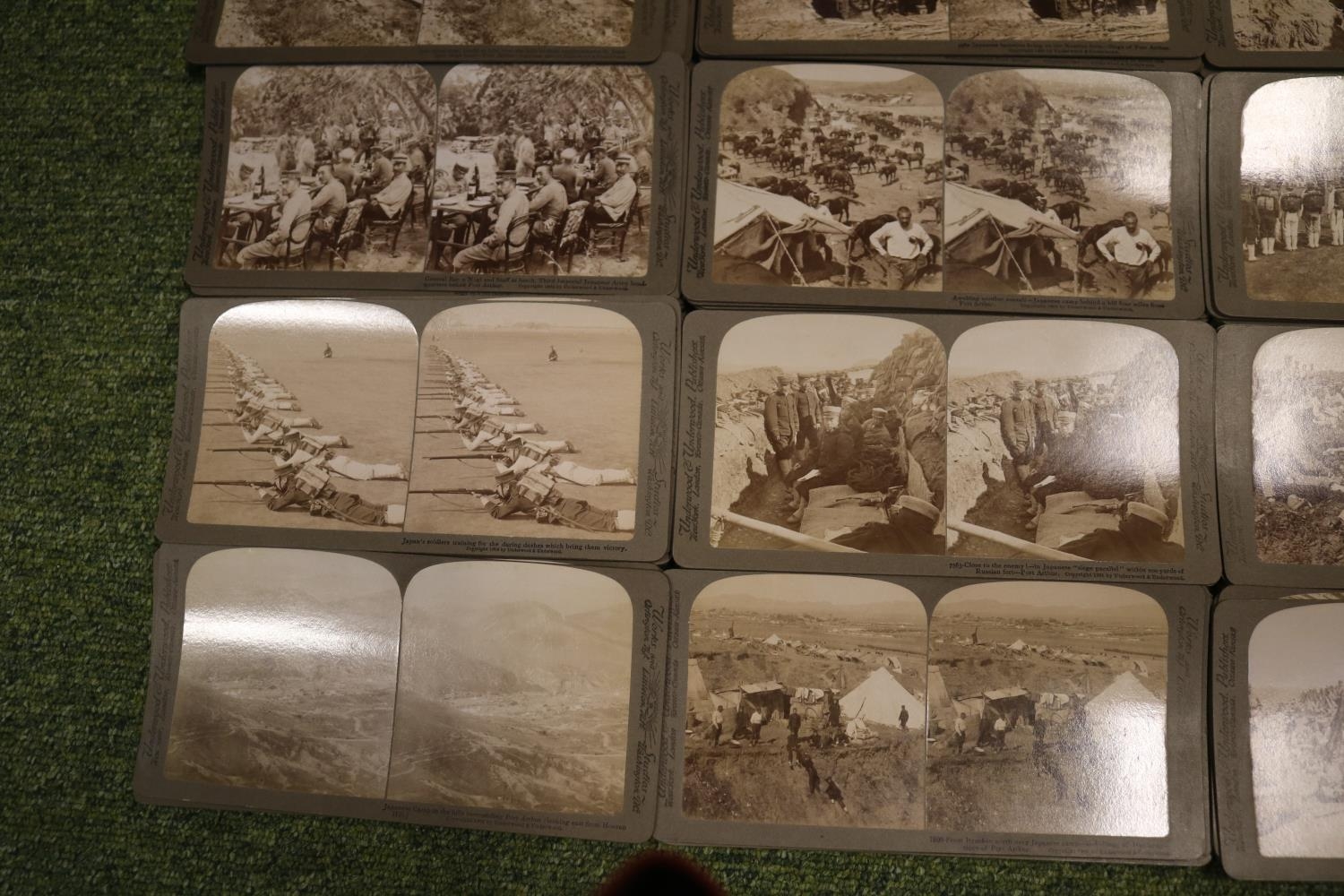 A Cased set of Underwood & Underwood 'The Japanese Russian War Through the Stereoscope'. Circa 1905, - Image 21 of 23