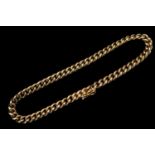 Continental 9ct Gold Ladies Chain bracelet with sliding clasp and figure of 8 fitting 18cm in