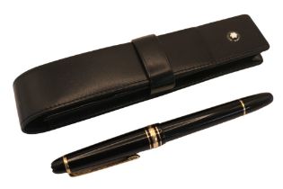 Montblanc Meisterstuck 4810, 14ct broad nib fountain pen (KN2142853). With leather Montblanc carry