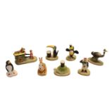 Set of 8 Guinness Carlton Ware figures to include Toucan, Ostrich, Zoo Keeper, Tortoise, Penguin,