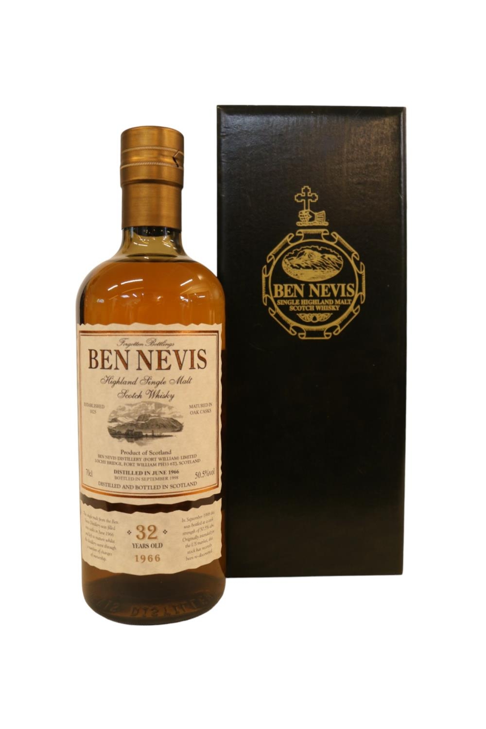 Ben Nevis Highland Single Malt Scotch Whisky 32 Year Old 1966 70cl boxed dated 1966 50.5% Vol