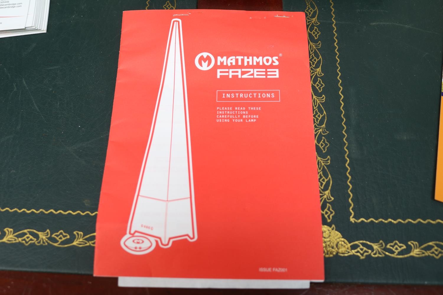 Mathmos Faze 3 Lamp with instruction Manual. 124cm in Height - Image 4 of 4