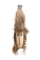 Wan Zega Burkina Faso, Mossi, elongated funeral mask with elongated rectangular eyes. 89cm in Length