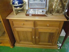 A sideboard with two drawers