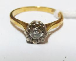 An 18ct diamond illusion ring, size L 1.8g