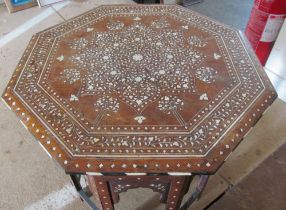 An Indian octagonal folding table