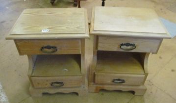 A pair pine bedsides