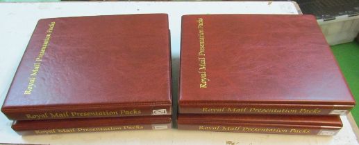 Four Royal Mail albums with set of low value upto a few with First and Second stamps