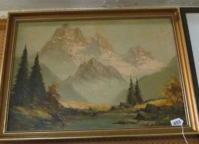 Joel Yooyer - oil Scottish landscape framed