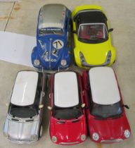 Two Minis, Burrago Mini, Burrago Smart Car and Beetle