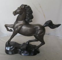 A large spelter horse