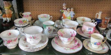Various cups and saucers et cetera