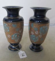 A pair Royal Doulton Chine ware vases