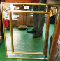 A pair of gilt edge mirrors