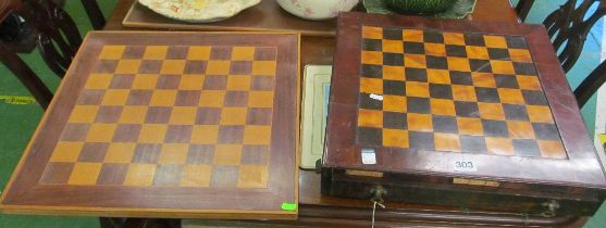 A chessboard and chessboard box