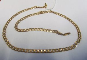 A gold coloured chain marked 375 16.1g