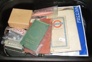 A British Rail fireman's hat, Lookout arm badge, buttons, paperwork and Great Western Railway plated