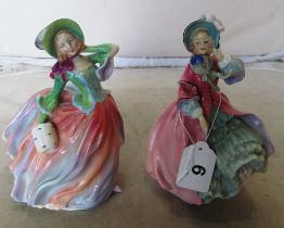 Two Royal Doulton figures 'Spring Morning' and 'Autumn Breezes'