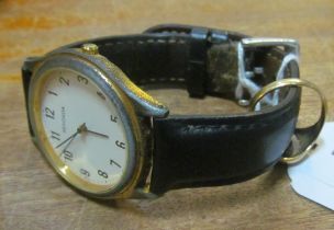 A 9ct gold signet ring and a Sekonda watch