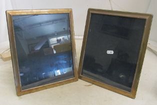 Two large silver photo frames 8" x 10" insert
