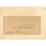 BARRETT BROWNING ELIZABETH: (1806-1861) & BROWNING ROBERT (1812-1889)