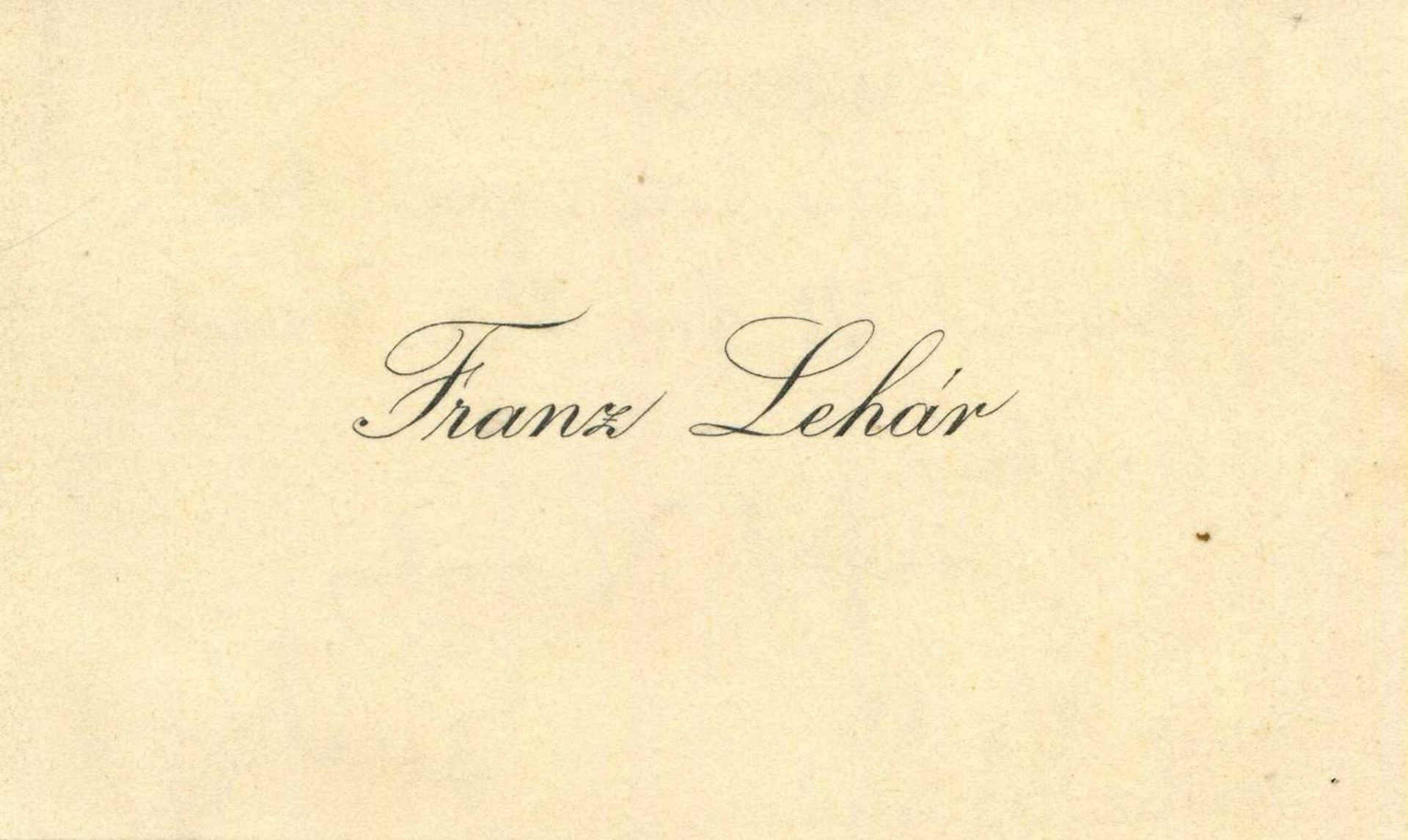 LEHAR FRANZ: (1870-1948) - Image 2 of 2