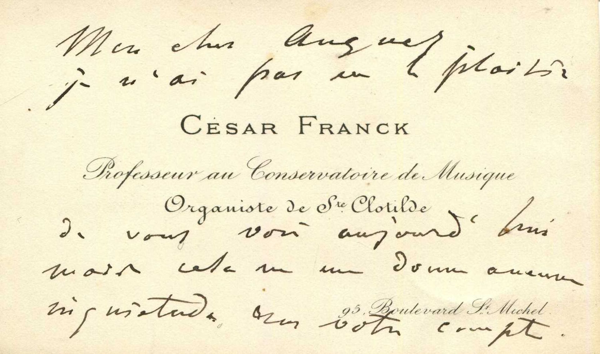 FRANCK CESAR: (1822-1890)