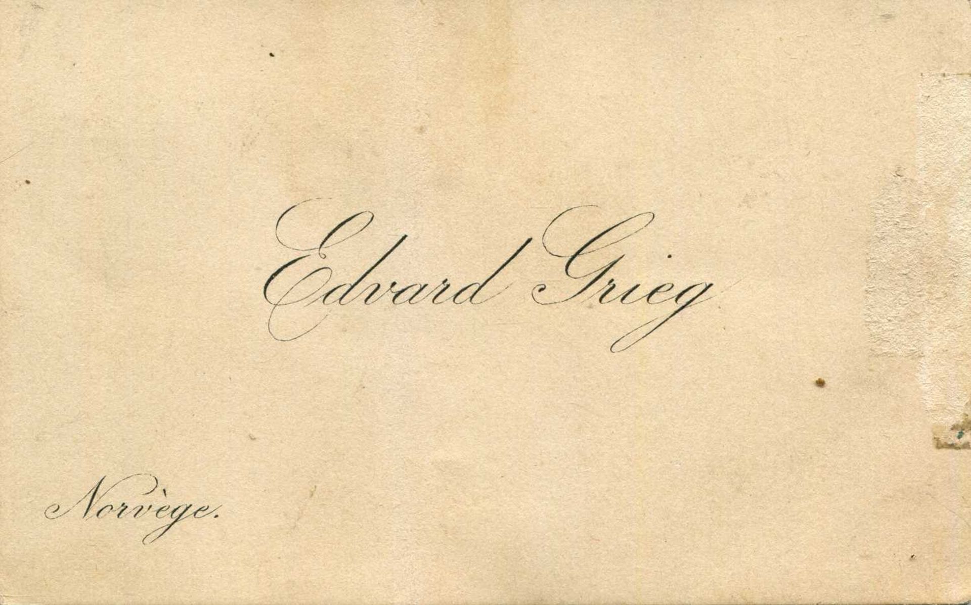 GRIEG EDVARD: (1843-1907) - Image 2 of 2