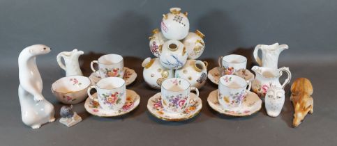 A Royal Worcester porcelain vase together with other ceramics to include Royal Crown Derby