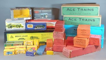 A collection of early boxes for Dinky Toys, 0 guage railway and Hornby