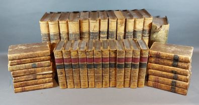 Thirteen volumes, Waverley Novels together with a collection of mainly leather bound books