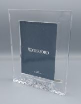 A Waterford Lismore Essence glass photograph frame, 25cms x 20cms