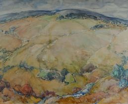 Thomas Elder Dickson, Spring Landscape Near Stow, watercolour, signed, 46cms x 60cms