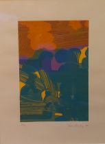 Bob Crossley, Abstract, Signed, limited edition screenprint number 69/100 from the Penwith Society