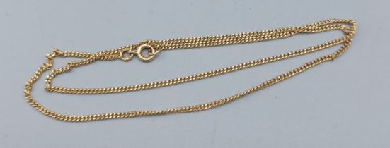 An 18ct gold linked chain, 41cms long, 4.2gms