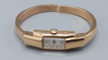 An 18ct gold ladies wristwatch by Rotary, 13.5gms excluding movement