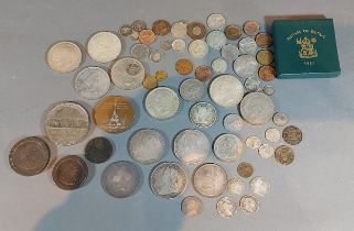 A coin collection to include four Victorian silver crowns, various Georgian coinage and two