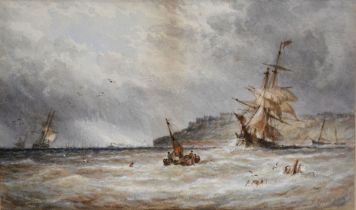 George Stainton 'On The Mersey Stormy Weather' watercolour signed 20 x 30 cms