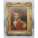 Early 19th English school, military portrait of William Balden 16th Bengal native infantry, oil on